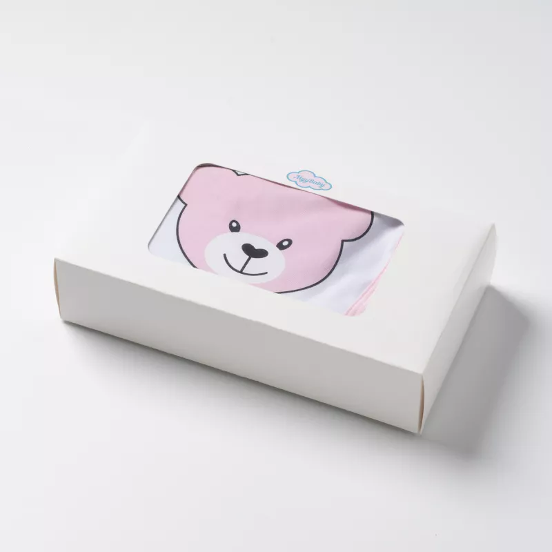 Decke mit Schlaufe, Lätzchen und Spucktuch für Mädchen