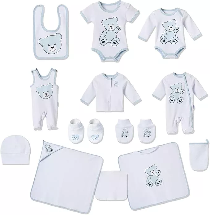 Neugeborenen Set, Erstausstattung Baby Kleidung, Geschenkset. für Jungen