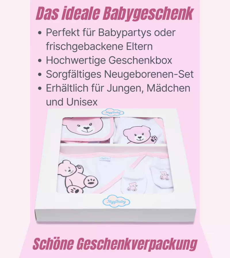 Neugeborenen Set, Erstausstattung Baby Kleidung, Geschenkset. für Mädchen