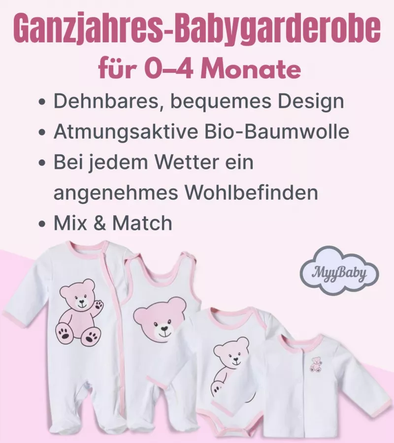 Neugeborenen Set, Erstausstattung Baby Kleidung, Geschenkset. für Mädchen