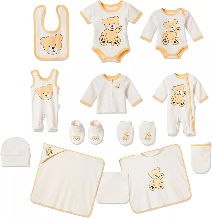 Neugeborenen Set, Erstausstattung Baby Kleidung, Geschenkset. für Neutral